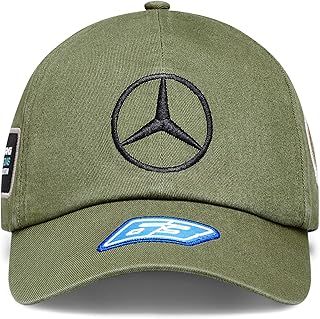 Mercedes AMG Petronas F1 - Official Formula 1 Merchandise - Austin USA Grand Prix - George Russell 63 Vintage Find Badge Baseball Cap - Olive Green