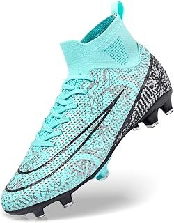 DimaiGlobal Football Boots Men's High-Top Indoor Football Shoes Astro Turf Trainers Boys Futsal Shoes Professional Competition Athletics Sneakers Teenager Breathable Soccer Shoes Unisex