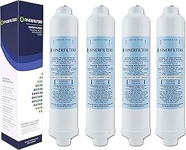 4 x Finerfilters Fridge Water Filters Compatible with Samsung, LG, Daewoo GE, Bosch, Beko American Style Fridge Water Filters