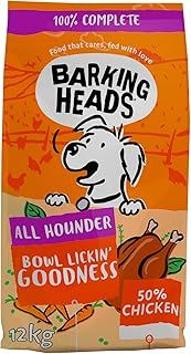 Barking Heads Dry Dog Food - Bowl Lickin' Chicken - 100% Natural Chicken with No Artificial Flavours, Good for Healthy Digestion and Joint Health, 12 kg
