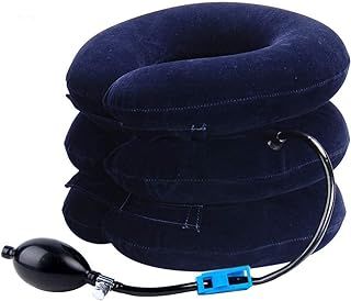 Cervical Neck Traction Device Inflatable Neck Stretcher, Use for Neck and Shoulder Relief Traction Spine Alignment, Neck Cervical Brace (Blue)