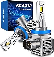 GEARROLLER H11 LED Headlight Bulb, 2024 Upgrade 30000LM 700% Brighter H9 H8 bulbs, 6500K Cool White H8 H9 H11 fog light bulbs, Canbus Ready Plug and Play, Pack of 2