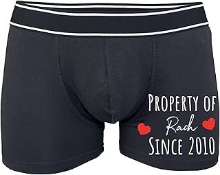 Personalised Property of Mens Boxers Valentines Gift Present For Boyfriend Girlfriend Husband