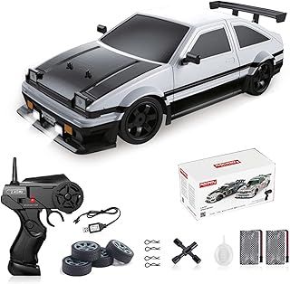 Goolsky Remote Control Car, RC Drift Car Racing Car 1:16 Scale 2.4G Remote Control Drift Car High Speed 4WD Racing Car Toy Car with LED Lights Spray Function