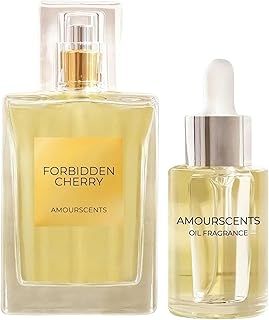 Lost Cherry Inspired Perfume & Fragrance Oil Set - Extrait De Parfum (50ml) & Essential Oil Aromatherapy (10ml)- Sophisticated Lasting Luxury Aroma for Men & Women - Forbidden Cherry