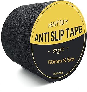 AISEY Anti slip Grip Tape for Skateboard Outdoor Waterproof, Non Slip Tape 5cm x 5M, Black