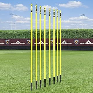 FORZA Slalom Poles - 5ft or 6ft Spring Loaded Agility Training for Football & Fitness [8/16 Pack]
