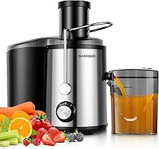 SHARDOR Juicer Machines, 800W Juicers with 3 Speed Control for Fruit and Vegetables,Higher Juice Yield Extractor Machine, Stainless Steel Centrifugal Juicers