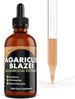 Feel Supreme Agaricus Blazei Extract Liquid Supplement 60ml Full Fruiting Body Dual Extracted Supports Well-Being Digestion & Cellular Health Antioxidant | Polysaccharides & Beta-Glucans