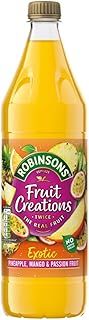 Robinsons Fruit Creations, Real Fruit Squash, Low Calorie, Exotic Pineapple, Mango and Passion Fruit, 1 Litre, 20 Servings