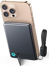 INIU Magnetic Power Bank, Qi2 Certified 45W 10000mAh Ultra Slim Wireless Portable Charger & Durable Battery Pack with Foldable Stand, Fast USB C Charging for Travel, Only for iPhone 16/15/14/13 Series