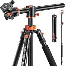K&F Concept 94 Inch Camera Tripod 4 Section Ultra High Aluminum Professional Detachable Monopod Horizontal Tripod with 360 Degree Ball Head Quick Release Plate for DSLR SLR Camera T254A8+BH-28L