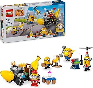 LEGO Despicable Me Minions and Banana Car Toy, Movie Set for 6 Plus Year Old Kids, Boys & Girls, Fun Small Vehicle Playset, Gift for Fans of Creative Building 75580