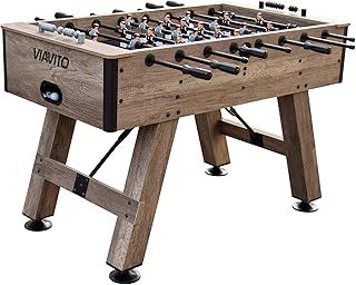 VIAVITO FT Football Table, for Adults & Kids, Foosball Family Game Soccer Tables for Home Games Room; Folding, Heavy-Duty or Portable; with Accessories, Easy Grip Rods, Extra Thick Coating