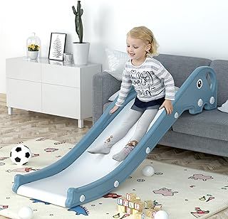 FUKEA Sofa Slides for Kids, Elephant Indoor Kids Slide for Bed Couch Slide for Toddler Age 1-3