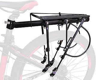 140kg Capacity Adjustable Bike Luggage Cargo Rack-Super Strong Upgrade Bike Luggage Carrier 6-Strong-Leg Bicycle Cargo Carrier