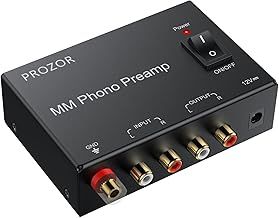 PROZOR Phono Preamp - M/M Turntable Amplifier RCA Input RCA Output Preamplifier with Power Switch Low Noise Operation preamp Adopt 12V 1A Power Adapter for Record Player