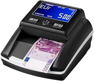 Stanew,Automatic Counterfeit Money Detector,100% Accurate Money Checker Machine，Rechargeable Battery Included,for Counterfeit Euros, Dollars, Pounds Sterling,Fast Verification Speed