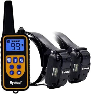 Eyeleaf Dog Training Collar for 2 dogs, Vibrating Dog Collar with Remote Control Strong Vibration/Beep Mode Rechargeable Waterproof Dog Barking Collar for Home Dog Training Device