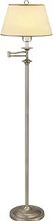 Belfry Swing Arm Floor Lamp, Antique Brass finish supplied complete with Parchment shade