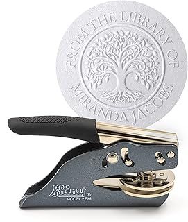 Personalised Book Embosser – Custom Ex Libris Stamp for Books – Book Stamp Embosser for Paper – Personalised Gift for Book Lovers (Insignia Eternita)