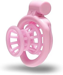 Male Chastity Cage Cock Cage Device Sex Toys for Man and Invisible Lock Resin Chastity Cage Cock Cage Chastity Devices Adult Sex Toy for Men Pink