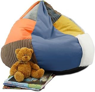 Kids Indoor Sensory Bean Bags. Comfortable Living room Furniture. Mixture of Random Colours & Quality Fabrics (Beanbag)