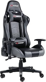 PRO FX RECLINING SPORTS RACING GAMING OFFICE DESK PC CAR FAUX LEATHER CHAIR (Blue)