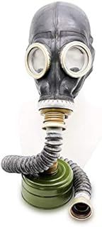 Gas Mask GP5 Set - Soviet Russian Military Gasmask REPLICA Collectable Item Set W/Mask, Hose, Filter - Authentic Look Several Color: Black | Size: L (3Y)