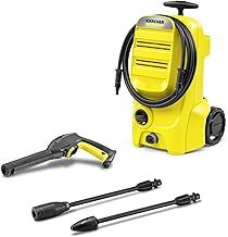 Kärcher K 3 Classic Pressure Washer, Pressure: max. 120 bar, Flow Rate: 380 l/h, Area Coverage: 25 m²/h, Water Filter, Weight: 4.2 kg, high-Pressure Hose and Gun, Dirt Blaster, Spray Lance
