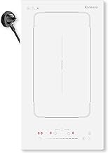 White Induction Hob 30cm, 2 Zones Induction Cooktop With Extended Zone, 2800W Kitchen Induction Hob With Plug, Boost, 99 Minute Timer, Safety Lock, 220-240V