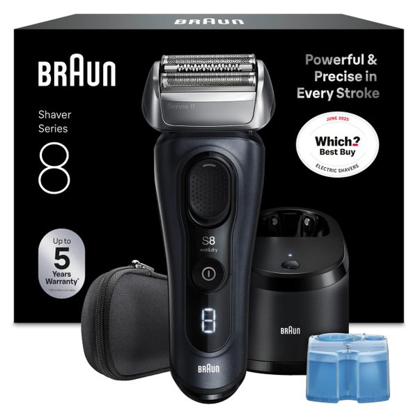Braun Series 8 Electric Shaver for Men, Wet & Dry Razor, Grey