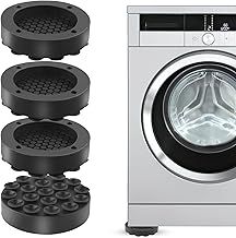 Washing Machine Vibration Pads, 4pcs Anti Vibration Pads for Washing Machine Shock Absorber, Non-slip Washing Machine Feet Noise Cancelling for Dryer, Washing Machine, Dishwasher, Refrigerator, Treadm