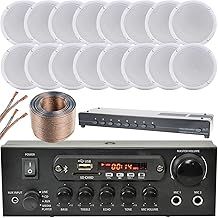 16x Ceiling Speaker Bluetooth Background Music System Shop Restaurant Kitchen