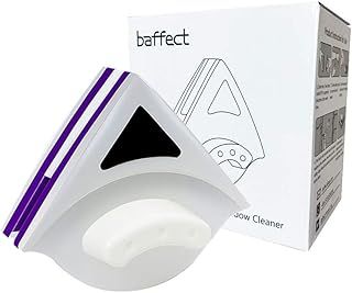 Baffect Home Double Side Magnetic Window Cleaner Ultra-Strong Both Side Glass Surface Cleaning Brush Wiper Tools with ergonomic handle design for High-rise and Car Glazed Windows Thickness 18-30mm