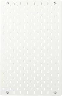 Pegboard Wall Organiser Board White Plastic Pegboards Home and Office Storage Kitchen Organization Wall Hanging Pegboard Combination Rack Mount (White, 36x56 CM)
