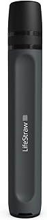 LifeStraw Peak Series - Personal Water Filter Straw for Backup Filtration, Emergency, Survival, and Ultralight Hydration, Dark Mountain Gray