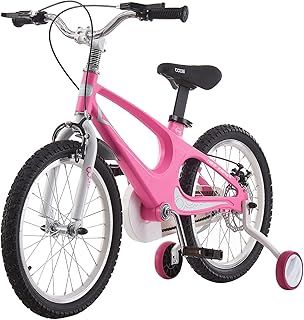 Children's Bicycle 14" 16" 18" Blue & Pink Kids Bike Boys&Girls Children Bicycle With Silent Stabilizers And Double Brakes Ages 2-9 Years Old Children Bike Gift (Pink, 16 Inch)