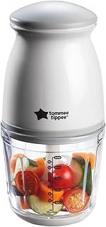 Tommee Tippee Quick-Chop Mini Baby Food Blender and Chopper for all Stages of Weaning, Durable Glass Bowl and Stainless Steel Blades, 500ml Capacity, 200W Motor, White and Clear, 1.0 count (447851)