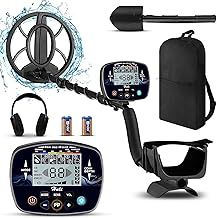 BHFRGAS Metal Detector for Adults Kids Professional Higher Accuracy Metal Detectors with LCD Display Adjustable Gold Detector Underground,5 Modes,10" IP68 Waterproof Coil