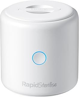 Nuby RapidSterilise Portable UV Steriliser, Made for RapidCool - 70 Uses per Charge | Auto Shut-Off | Kills 99.9% of Bacteria (White)