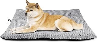 Onarway Dog Bed Mat Large: Washable Fluffy Dog Bed Cushion for Cats Puppies - L 91x58cm Sherpa Dog Crate Mattress for Medium Large Pets Grey