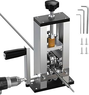 Vmxlso Wire Stripper Machine, Wire Strippers Electrical, Cable Stripper Machine, Hand Crank or Drill Powered, Drill Wire Stripper for 1-25 mm Scrap Copper Recycling, Wire Stripping Machine