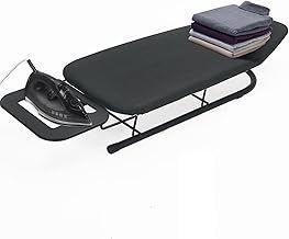 Table top Ironing Board, Small-Foldable Design, Non-Slip Folding Legs, 100% Cotton Cover with Foam Layer, Steam Iron Rest, Lightweight, Space Limited Places, 76 x 30cm