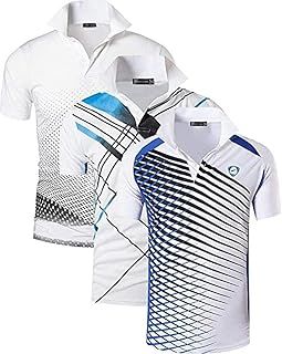 Jeansian Men's 3-Pack Quick Dry Sport Polo T-Shirt LSL195