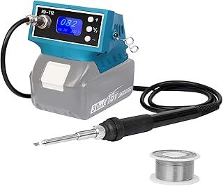 Cordless Digital Soldering Iron Station Kit for Makita 18V Battery 72W ESD Safe Soldering Kit Temperature Adjustable,Auto-Sleep,°C/°F Conversion（Battery not Included)