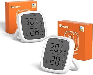 SONOFF SNZB-02D Zigbee LCD Smart Temperature Humidity Sensor,Works with Alexa/Google Home, SONOFF ZigBee Bridge Is Required, Battery Is Included