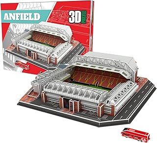Georgie Porgy 3D Football Stadium Puzzle Toy DIY Building Model Kits Construction Sets (Anfield Stadium 113 Pieces)