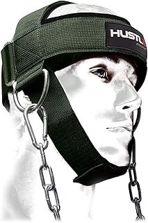 Hustle Athletics Neck Harness for Weight Training - Ultra Durable and Comfy Neck Exerciser for The Ultimate Neck Workout - Build a Strong Neck Flex and Avoid Injury - Neck Weight Lifting Harness