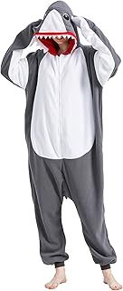Adult Shark Onesie Halloween Costume Animal Cosplay Pyjamas Novelty Nightwear Loungewear for Women and Men